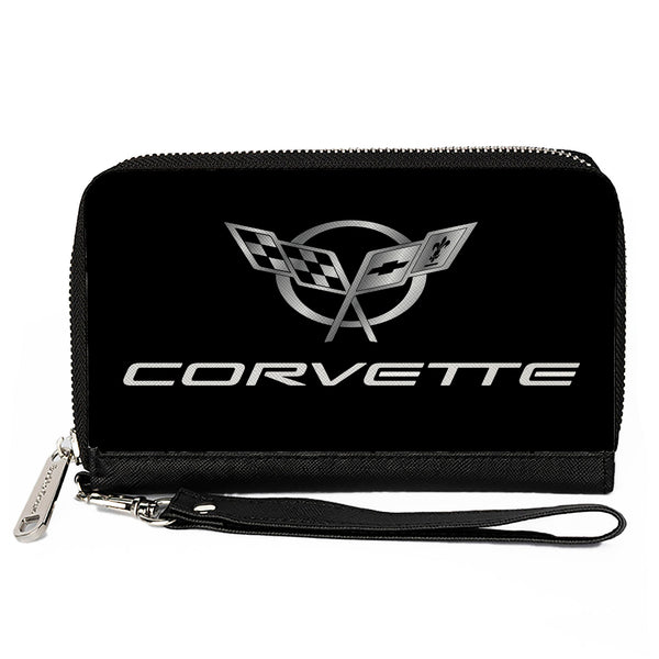 buckle down PU Zip Around Wallet Rectangle - Corvette Black/Silver