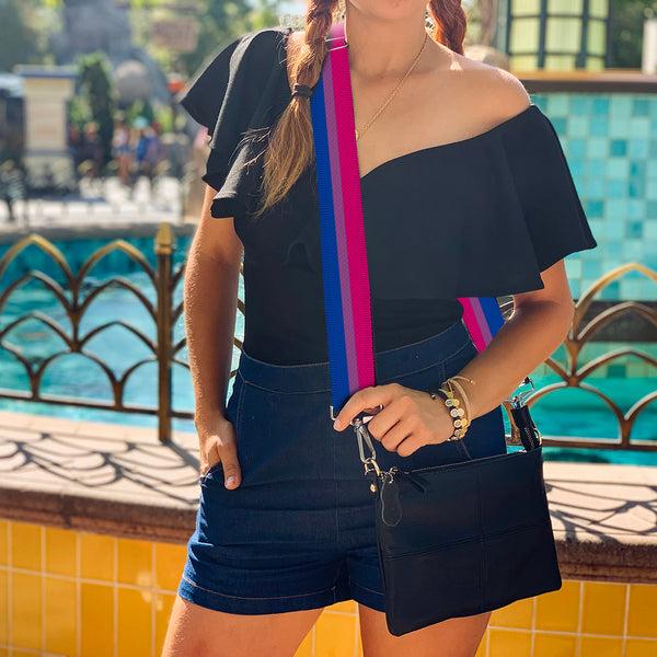 Buckle Down Purse Strap - Flag Bisexual Pink Purple Blue