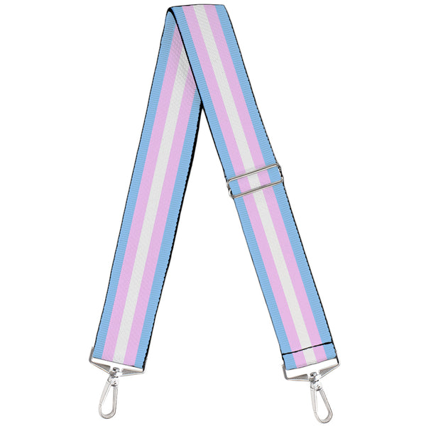 buckle down Purse Strap - Flag Transgender Baby Blue Baby Pink White