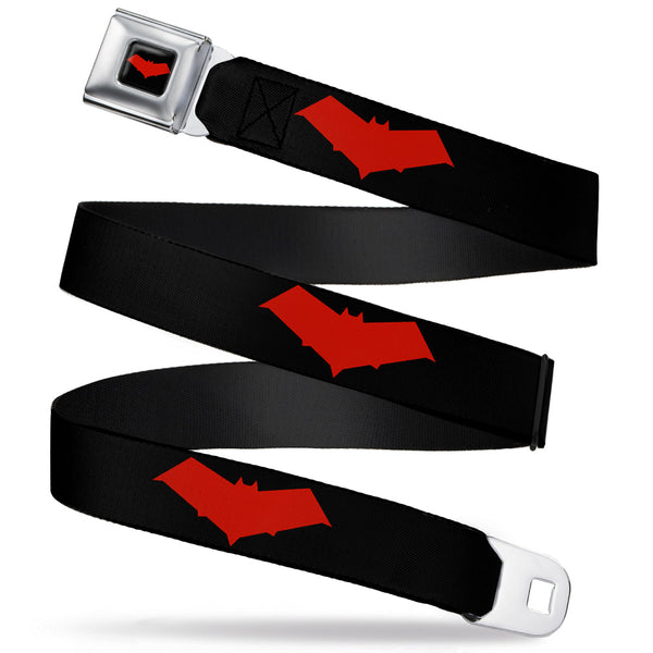 buckle down Red Hood Logo Full Color Black Red Seatbelt Belt - Red Hood Logo Black/Red Webbing