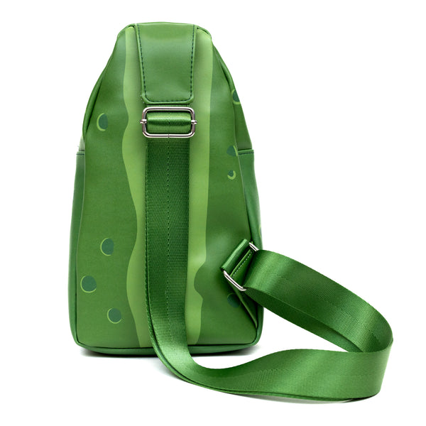 Buckle Down Rick And Morty Bag Sling Rick And Morty Pickle Rick Expression Greens Bounding Vegan Leather