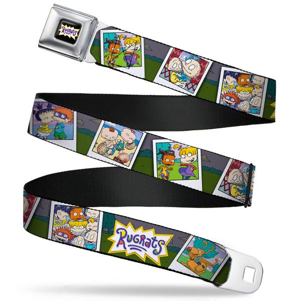 buckle down RUGRATS Logo Full Color Seatbelt Belt - RUGRATS Character Snapshots Webbing