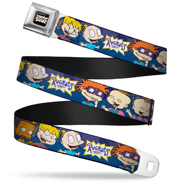 buckle down RUGRATS Logo Full Color Seatbelt Belt - RUGRATS Group Pose Webbing