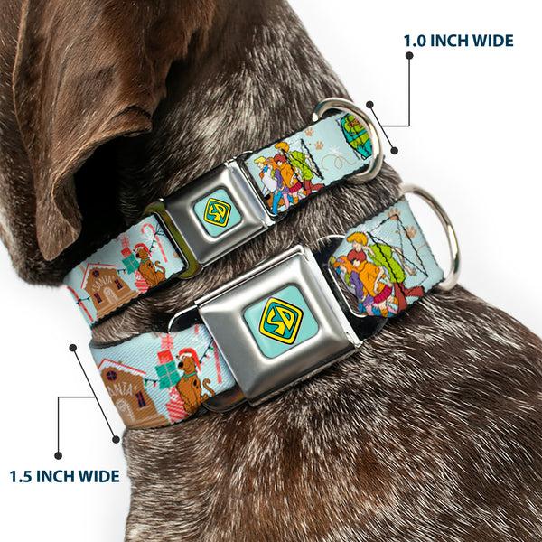 Buckle Down Scooby Doo SD Dog Tag Baby Blue Seatbelt Buckle Collar - Scooby Doo Holiday Scenes And Icons Baby Blue