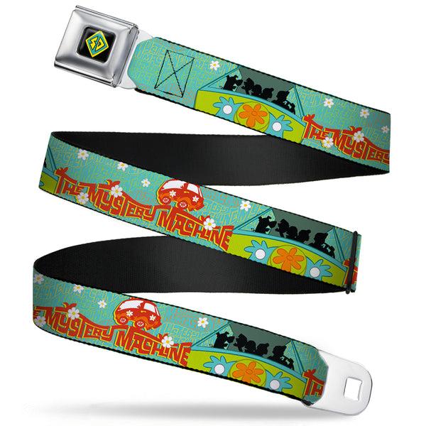 buckle down SD Dog Tag Full Color Black Yellow Blue Seatbelt Belt - Scooby Doo Group in THE MYSTERY MACHINE Webbing