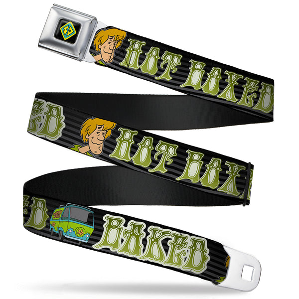 buckle down SD Dog Tag Full Color Black Yellow Blue Seatbelt Belt - Shaggy/Mystery Machine HOT BOXED/BAKED Black/Gray/Green Webbing