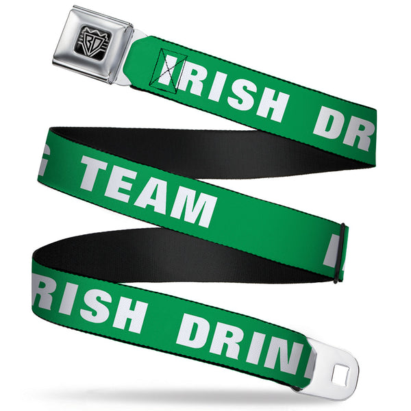 buckle down Seatbelt Belt - IRISH DRINKING TEAM Green/White