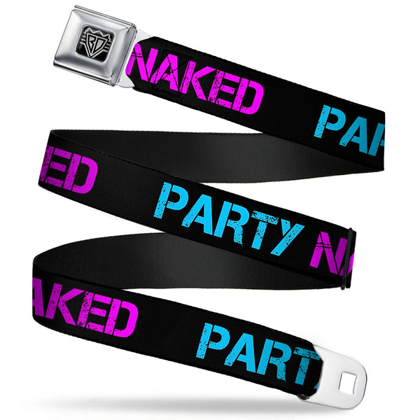 buckle down Seatbelt Belt - PARTY NAKED Black/Turquoise/Fuchsia