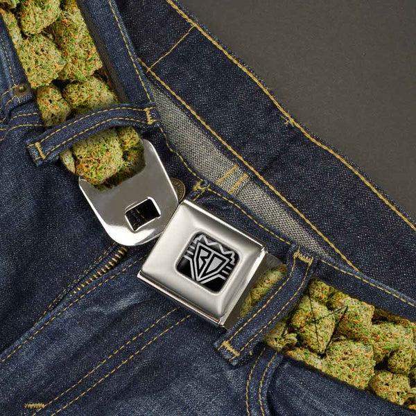 Buckle Down Seatbelt Belt - Vivid Marijuana Nugs2 Stacked