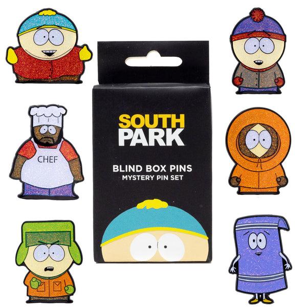 buckle down South Park Blind Box Glitter Enamel Pin Series - Mystery Character Cartman Kyle Chef Kenny Stan or Towelie