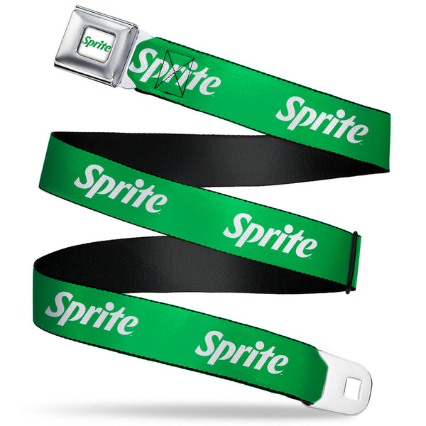 buckle down SPRITE Logo Full Color White/Green Seatbelt Belt - SPRITE Logo Green/White Webbing