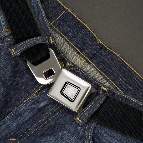 Buckle Down Starburst Seat Belt Buckle Black Belt For Men