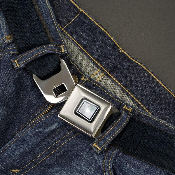 Buckle Down Starburst Seatbelt Belt - Black Panel Webbing
