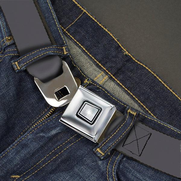 Buckle Down Starburst Seatbelt Belt - Charcoal Webbing