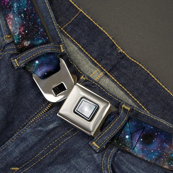 Buckle Down Starburst Seatbelt Belt - Galaxy Collage Webbing