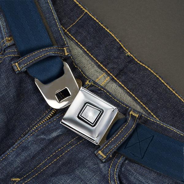 Buckle Down Starburst Seatbelt Belt - Navy Panel Webbing