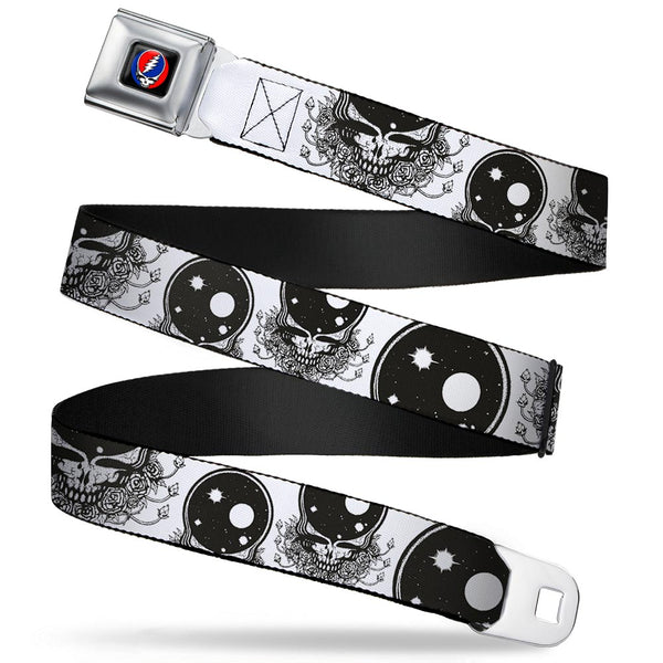 buckle down Steal Your Face Seatbelt Belt - Space Your Face White/Black Webbing