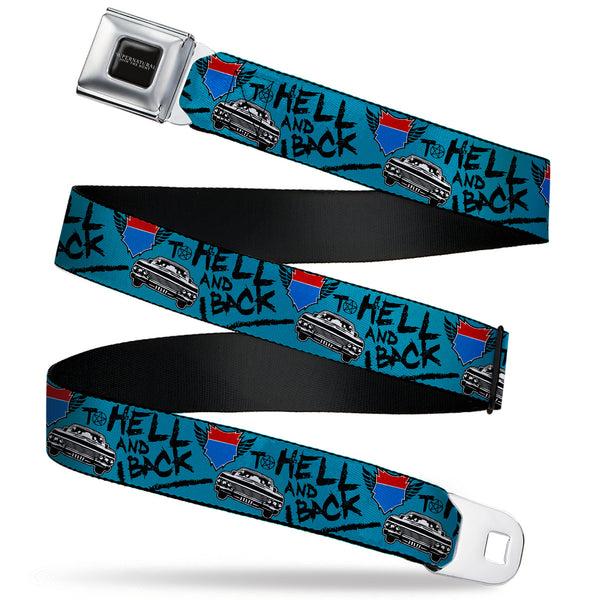 buckle down SUPERNATURAL-JOIN THE HUNT Full Color Black/White Seatbelt Belt - Supernatural Baby Car TO HELL AND BACK Collage Blue/Black Webbing