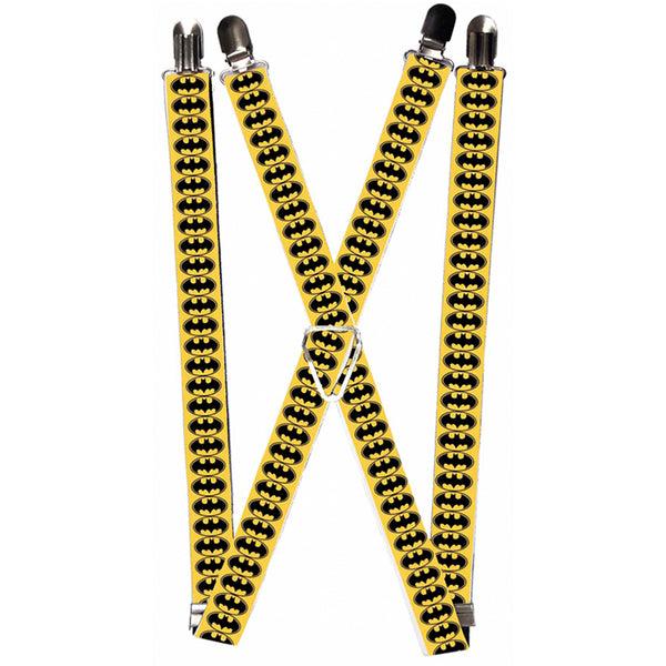 buckle down Suspenders - 1.0" - Bat Signal-3 Yellow Black Yellow