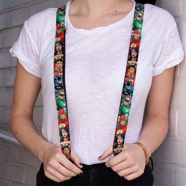 Buckle Down Suspenders - 1.0" - Justice League Elite Forces Superheroes