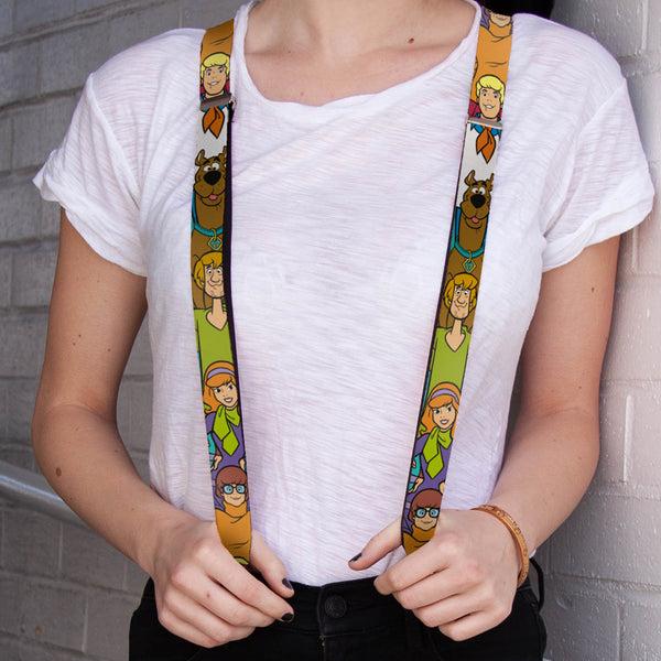 Buckle Down Suspenders - 1.0" - Scooby Doo 5-Character Poses Stack
