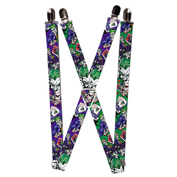 buckle down Suspenders - 1.0" - THE JOKER Playing Cards Poses