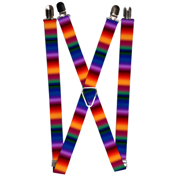 buckle down Suspenders - 1.0" - Zarape3 Vertical Multi Color Fade