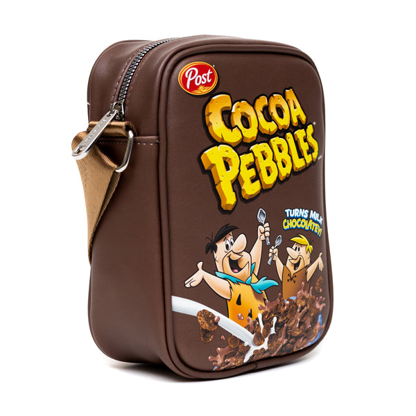 Buckle Down The Flintstones Bag Cross Body Cocoa Pebbles Fred And Barney Cereal Box Replica Brown Vegan Leather
