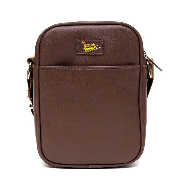 Buckle Down The Flintstones Bag Cross Body Cocoa Pebbles Fred And Barney Cereal Box Replica Brown Vegan Leather