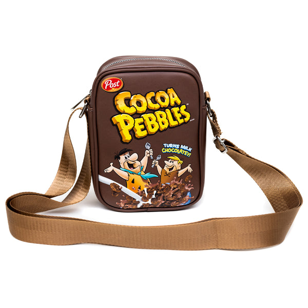 Buckle Down The Flintstones Bag Cross Body Cocoa Pebbles Fred And Barney Cereal Box Replica Brown Vegan Leather
