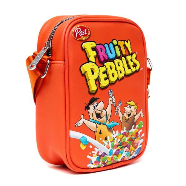 Buckle Down The Flintstones Bag Cross Body Fruity Pebbles Fred And Barney Cereal Box Replica Bright Red Vegan Leather