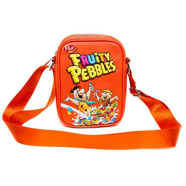 Buckle Down The Flintstones Bag Cross Body Fruity Pebbles Fred And Barney Cereal Box Replica Bright Red Vegan Leather