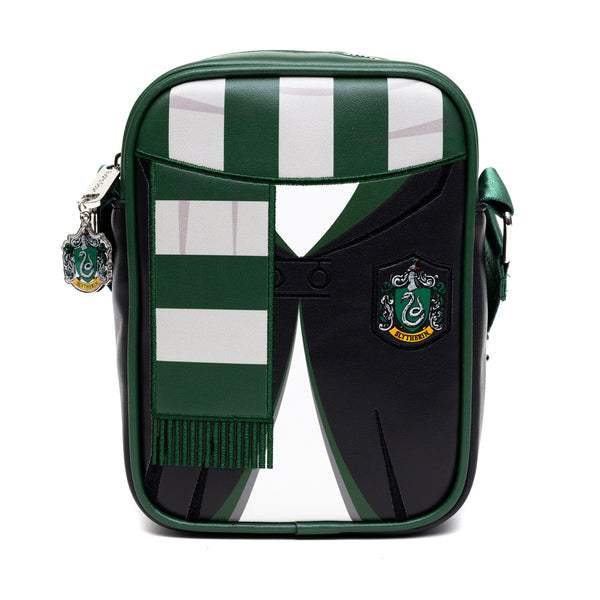 buckle down The Wizarding World of Harry Potter Bag Cross Body Harry Potter Hogwarts School Slytherin Uniform Embroidered Vegan Leather