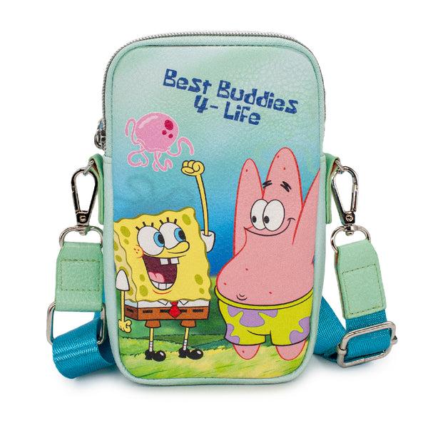 buckle down Wallet Phone Bag Holder - SpongeBob SquarePants and Patrick Star BEST BUDDIES 4-LIFE Pose Seafoam Green