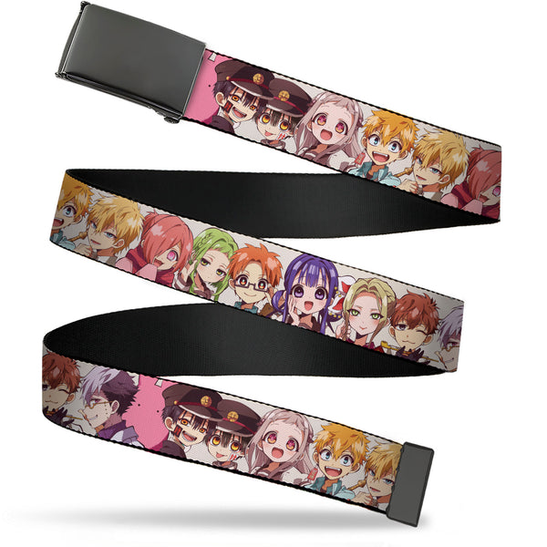 buckle down Web Belt Blank Black Buckle - After-School Hanako-Kun Thirteen Character Poses White Webbing buckle down Web Belt Blank Black Buckle - After-School Hanako-Kun Thirteen Character Poses White Webbing