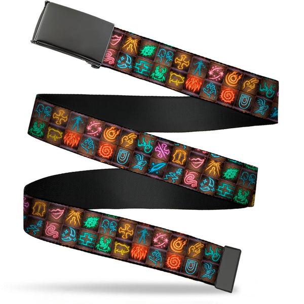buckle down Web Belt Blank Black Buckle - Baldur's Gate III Spells Icon Mini Blocks Multi Color Webbing buckle down Web Belt Blank Black Buckle - Baldur's Gate III Spells Icon Mini Blocks Multi Color Webbing