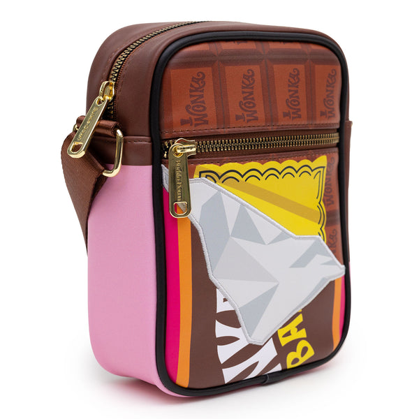 Buckle Down Willy Wonka Bag Cross Body Willy Wonka Unwrapped Wonka Bar With Golden Ticket Vegan Leather