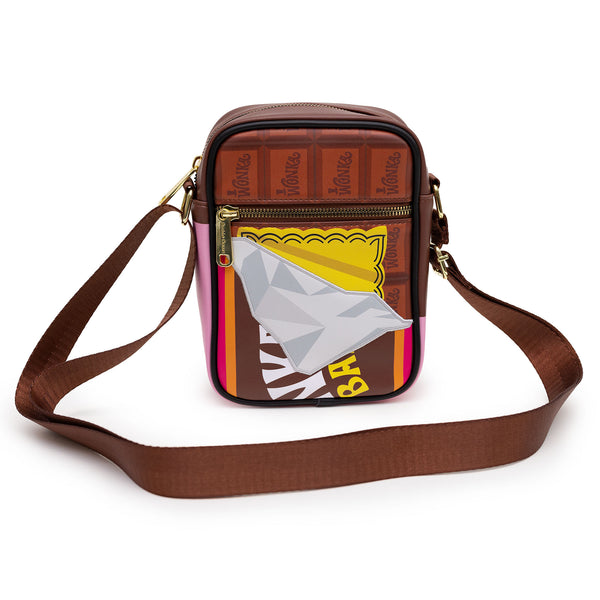Buckle Down Willy Wonka Bag Cross Body Willy Wonka Unwrapped Wonka Bar With Golden Ticket Vegan Leather