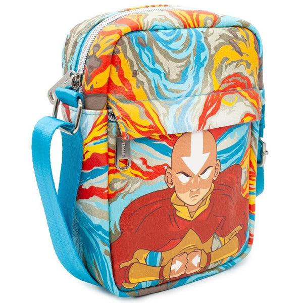 Buckle Down Women's Crossbody Wallet - Avatar The Last Airbender Aang Meditating Pose Swirl Multi Color