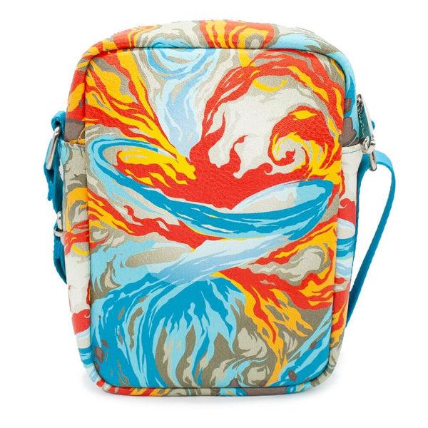 Buckle Down Women's Crossbody Wallet - Avatar The Last Airbender Aang Meditating Pose Swirl Multi Color