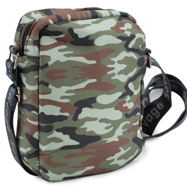 Buckle Down Women's Crossbody Wallet - Camo Olive + SAVAGE Brick Red White