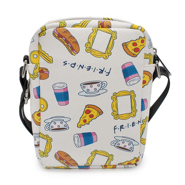 Buckle Down Women's Crossbody Wallet - Friends Television Show Icons Collage White Multi Color