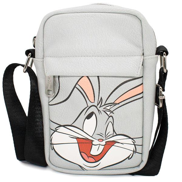 buckle down Women's Crossbody Wallet - Looney Tunes Bugs Bunny Winking Face Gray
