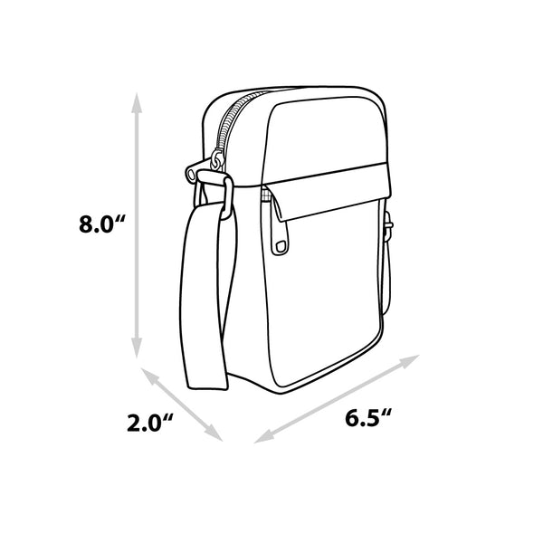 Buckle Down Women's Crossbody Wallet - Nightmare On Elm Street Freddy Krueger Stripes NEVER SLEEP AGAIN Red Grays