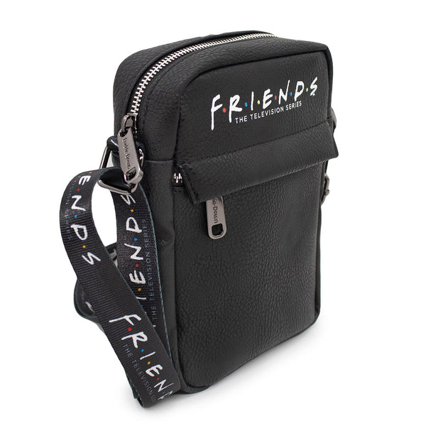 Buckle Down Women's Crossbody Wallet PU - FRIENDS Logo Black White Multi Color