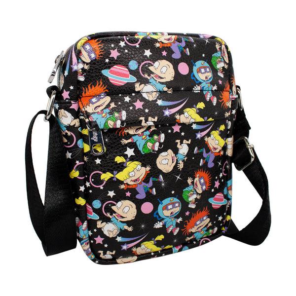 Buckle Down Women's Crossbody Wallet - Rugrats Characters And Icons Collage Black