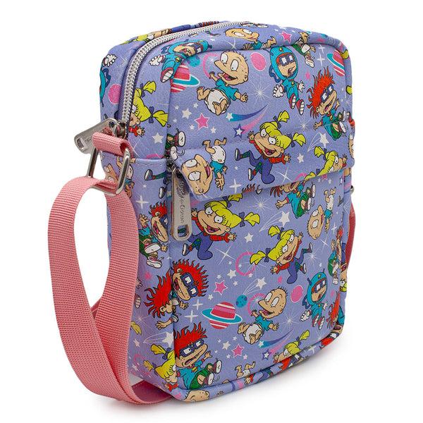 Buckle Down Women's Crossbody Wallet - Rugrats Characters And Icons Collage Lavender