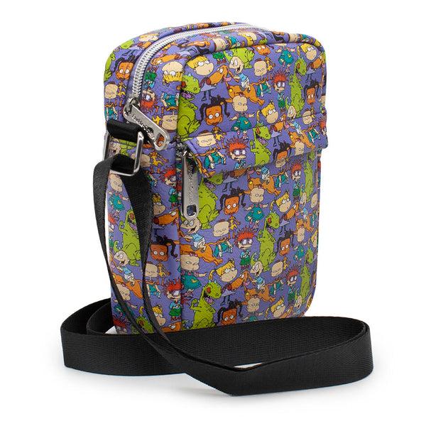 Buckle Down Women's Crossbody Wallet - Rugrats Characters Stacked Collage Purple
