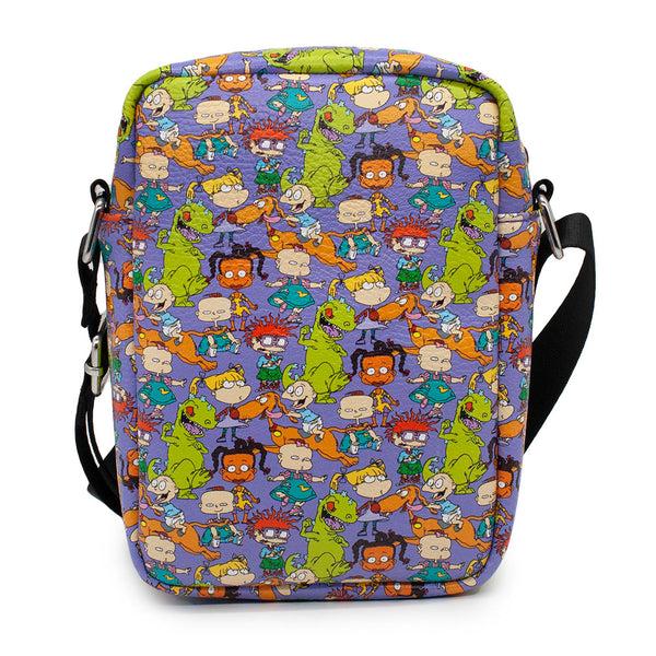 Buckle Down Women's Crossbody Wallet - Rugrats Characters Stacked Collage Purple