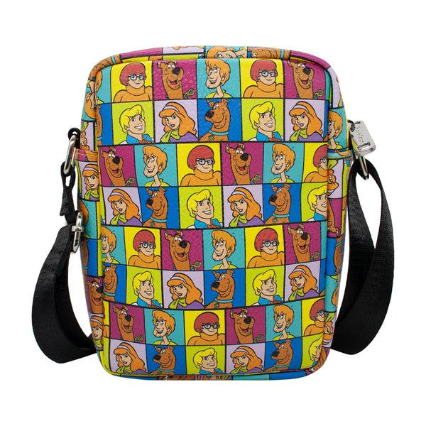 Buckle Down Women's Crossbody Wallet - Scooby Doo 5-Character Face Blocks Multi Color
